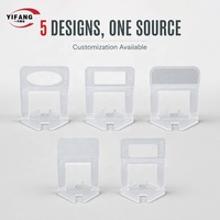 Clip de nivellement de carreaux en plastique moderne et durable de 1,5 mm, base facile à installer, accessoire pour carreaux de sol et mur en porcelaine, contrôle de l'écartement