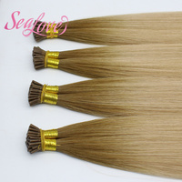 Extensions de cheveux I-Tip de qualité professionnelle pour salon, en cheveux Remy double drawn, couleur personnalisée