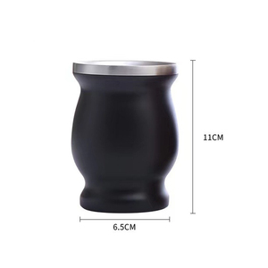 Tasse à maté en acier inoxydable à double paroi de 8 oz, personnalisable en gros, avec paille Bombilla, pour thé et café d'Amérique du Sud - Product Image 3