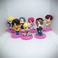 7 mini-figurines OEM personnalisées, nouveau style, ornement, statue en PVC de style dessin animé, modèle pour ensemble cadeau pour fans, ensemble de figurines style Chibi, figurine en ABS