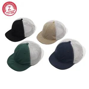 Ultra Thin Breathable Short Brim Quick Dry Mesh Flat Bill Sport Trucke Cap Embroidery Sports Hat Custom Baseball Hat
