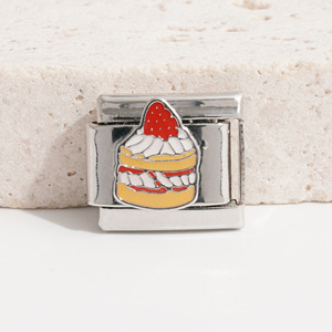 สร้อยข้อมือสแตนเลสแบบโมดูลาร์พร้อมจี้ธีมอาหาร เครื่องประดับแฟชั่น DIY สำหรับทุกเพศ - Product Image 4