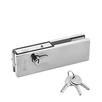Quincaillerie pour portes vitrées en acier inoxydable de Chine, type M, avec loquet d'angle et loquet supérieur