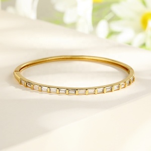 Fashion Clear bianco piccolo quadrato stile diamante braccialetti e braccialetti di alta <span class=keywords><strong>gioielleria</strong></span> da donna - Product Image 3