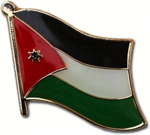 Fabricant de badges du drapeau national de Jordanie, vente directe, procédé de peinture au four, estampage, artisanat métallique pour la fête nationale sportive - Product Image 1