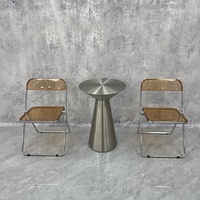Table de bar industrielle en acier inoxydable – Design moderne et élégant, facile à nettoyer, idéale pour l'hôtellerie et les entrées de fermes