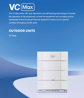 Unité extérieure VRF Midea fabriquée en Chine, 8-90HP, 22,4-252kW, refroidissement uniquement, pour système HVAC d'usine