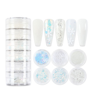 Paillettes holographiques en forme de feuille d'érable de 6 mm, charmes pour ongles, paillettes laser d'automne pour l'art des ongles 3D de Noël - Product Image 6