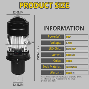 Usine bon <span class=keywords><strong>prix</strong></span> H4 lentille de projecteur led à prise directe avec ventilateur H4 ampoule de phare 90W feux de croisement 9-36V LED pour camion de voiture - Product Image 3