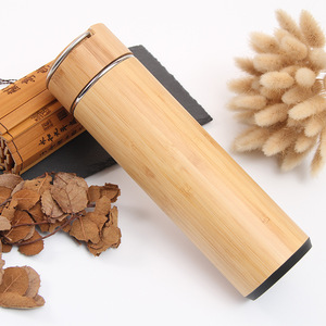 Tùy Chỉnh Cách Điện Chân Không Cà Phê Phích Bpa Free 450 ML Tre Tự Nhiên Chai Với Xử Lý - Product Image 4