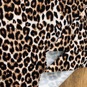 <span class=keywords><strong>Leopard</strong></span> Pattern In Trên Nylon Spandex Đan Đen Trắng Thổi Động Vật In Vải - Product Image 4