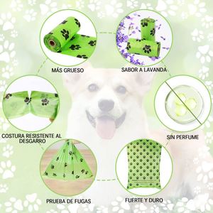 Sacs à crottes de chien biodégradables avec support - 240 sacs à crottes de chien de grande taille, compostables, extra épais, résistants aux fuites, sacs à déchets pour animaux - Product Image 5