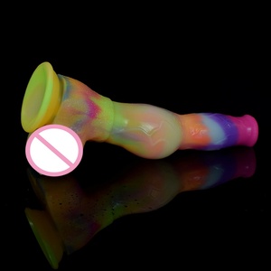 YOCY-283 AW13 Dildo de animal con forma de pene de lobo, perro doberman pinscher y nudo de caballo largo, con ventosa, masturbador para mujeres, plug anal, juguete sexual - Product Image 3