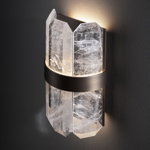 Lámpara de Pared LED de Metal Bronce Oscuro, Moderna, con Pantalla de Vidrio Ámbar, Alto CRI 90, Decoración para Dormitorio, Cabecera, Pasillo - Product Image 2