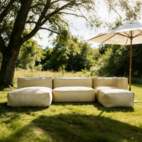Sofá Lazy Bean Bag comprimido sin estructura en caja, conjunto de sofá seccional impermeable sin estructura, fabricante de muebles de Foshan
