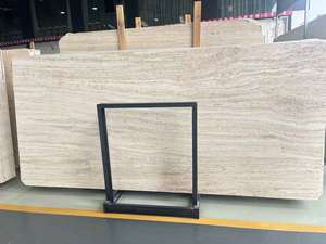 <span class=keywords><strong>Travertin</strong></span> Super Blanc d'Italie, <span class=keywords><strong>Travertin</strong></span> Blanc Ivoire, Pierre Naturelle Polie, Dalle de Marbre <span class=keywords><strong>pour</strong></span> Mur et Sol - Product Image 4