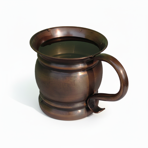 Taza de cobre puro con acabado de bronce martillado, vajilla de lujo, taza de Metal de cobre para decoración de mesa - Product Image 1