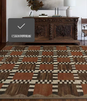 Tapis de salon moderne du milieu du siècle, tapis de chevet vintage de luxe de style américain pour la décoration de chambre à coucher