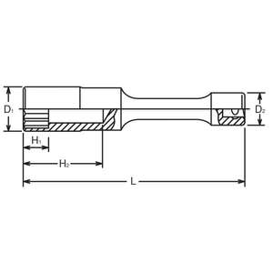 Koken-4117M-125-21 1/2 ''อุปกรณ์เสริมประแจ4991644090891ซ็อกเก็ตลึกแบบหลายเหลี่ยม1/2" - Product Image 2