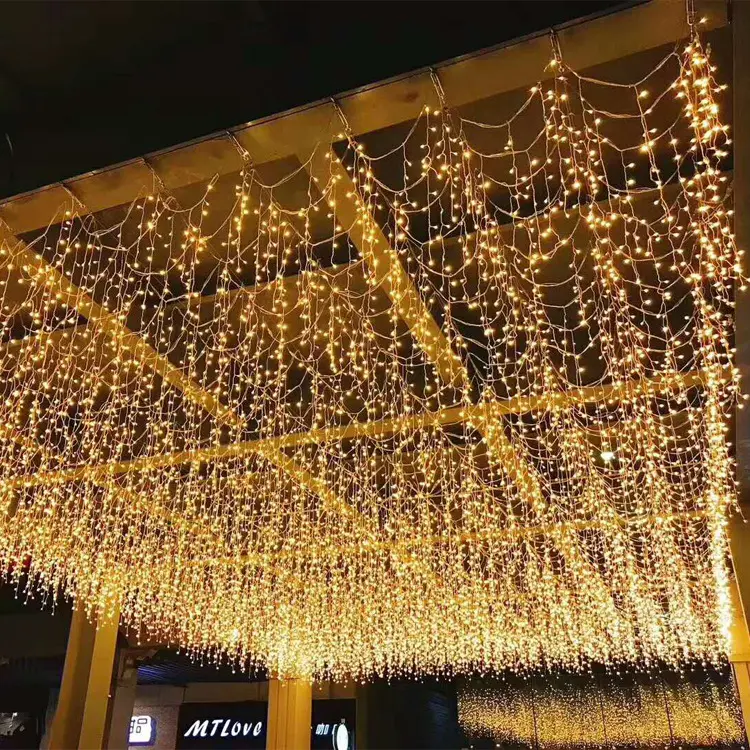 सस्ते कीमत त्योहार के लिए आउटडोर हिमलंब सजावट बर्फ क्रिसमस स्ट्रिंग प्रकाश का नेतृत्व किया