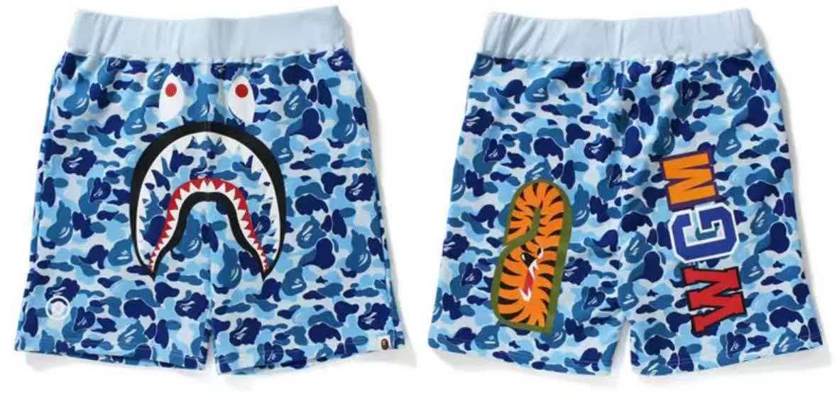 Camouflage blue shorts