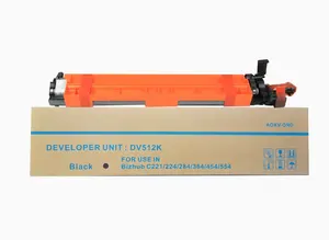 Unidad reveladora DV512 para uso en Konica Minolta Bizhub C221 C224 C284 C364 C454 C554