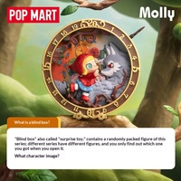 Vente en gros de figurines authentiques POPMART MOLLY 20ème anniversaire, série Time Rotation, boîte mystère, figurines de collection exquises, parfaites