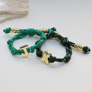 Collier en corde de chanvre électroplaqué pour femmes, design européen et américain, motif Dopamine, épais, multicolore, lisse, à bulles, avec 26 lettres anglaises - Product Image 4