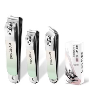 Large stainless steel nail clippers, single pack; nail clippers for trimming thick, hard toenails, angled cut; nail art <b>tool</b> - Product Image 3