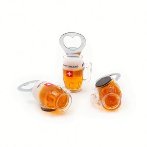 Manufacturer Colorful Print Czech Praha Custom Magnetic Shape Beer Bottle Cap Opener <b>Fridge</b> Magnet Souvenir - Product Image 6