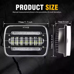 Accesorios para Coche, el Más Nuevo Faro Rectangular Cuadrado LED de 4x6 para Camión con Luz Alta y Baja para Jeep <span class=keywords><strong>Cherokee</strong></span> XJ 4x4 - Product Image 2