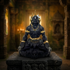 Estatua de Adiyogi Shiva de Poliresina Negra y Dorada de 3.5 Pulgadas, Figura Decorativa de Mahadev para el Hogar, Templo, Oficina, Escritorio, Coche y Decoración - Product Image 3