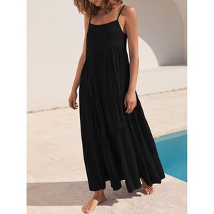 FOXA Women Summer Loose Sleeveless Maxi <b>Dress</b> Spaghetti Strap Flowy <b>Boho</b> Linen Beach Vacation Casual <b>Long</b> <b>Dress</b> - Product Image 3