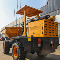 Werksverkauf 3000kg Diesel Electric Mini Wheeled 4x4 Dumper Small Crawler Muldenkipper für Beton radlader Kern motor