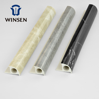 Profilé d'angle rond moderne en PVC pour carrelage d'appartement, idéal pour la décoration des bords de marbre et l'utilisation dans les salles de bain