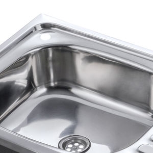 Wastafel Dapur Stainless Steel Profesional Terintegrasi dengan Drainer, Harga Pabrik - Product Image 6