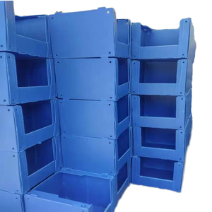 Bacs de rangement en plastique PP ondulé recyclables et empilables pour usage industriel avec logo personnalisé, modèle LB-bins de LOBIS pour sous-vêtements et chaussettes - Product Image 1