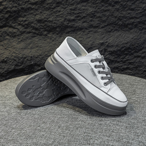 Zapatillas Deportivas Blancas de Malla para Mujer, Primavera Verano 2026, con Suela Gruesa, Aumentan la Estatura, Transpirables, de Cuero, Cómodas y Ligeras - Product Image 3