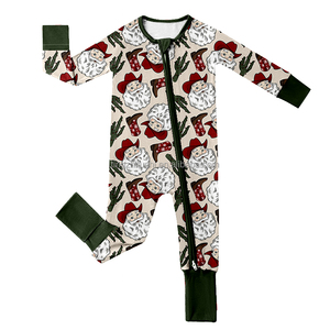 Pagliaccetto di natale bambino Zippy bambino dormire il bambino neonato pagliaccetto di bambù con Zip su pigiama Footie tuta - Product Image 2