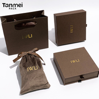 Nouvelle Collection : Boîte à Bijoux Tiroir en Papier Brun Personnalisée pour Colliers, Bagues et Bracelets – Vente en Gros Usine