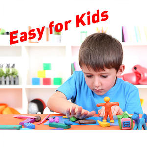 FOSKA Pâte à <span class=keywords><strong>modeler</strong></span> non toxique à <span class=keywords><strong>base</strong></span> <span class=keywords><strong>d</strong></span>'<span class=keywords><strong>huile</strong></span>, 12 couleurs vives, en vrac, pour cadeaux de fête et activités préscolaires, avec moules - Product Image 6