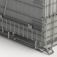 Cage en treillis métallique pliable industrielle, conteneur de stockage métallique empilable robuste pour la logistique d'entrepôt F-5