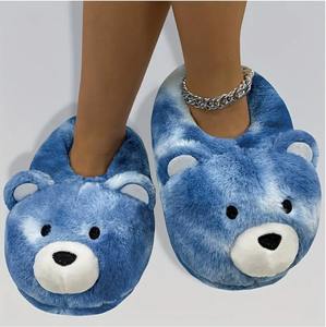 Neue Plüsch Teddybär Indoor Schuhe Fuzzy Custom ized Teddybär Puppe Schuhe Winter Home Hausschuhe Teddybär Haus Schuhe - Product Image 1