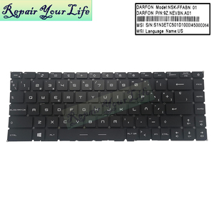 Teclado Retroiluminado RGB Encastrable SP Español para <span class=keywords><strong>MSI</strong></span> <span class=keywords><strong>GE66</strong></span> <span class=keywords><strong>Raider</strong></span> MS-1541 GS66 Stealth MS-16V1 MS-1551 9Z.NEVBN.A01 Nuevo - Product Image 2