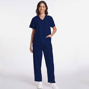 Prix de gros classique travail médical uniforme ensemble à manches courtes lâche hôpital infirmière uniforme Spa gommages vêtements de travail - Product Image 2