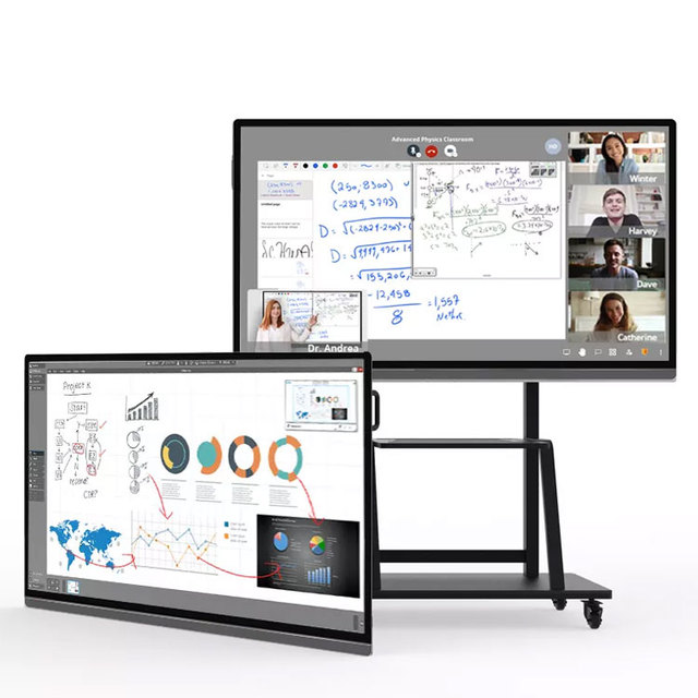HONGNUO Touch Screen Interactive Whiteboard OEM 65 75 86 Inch Smart Display Interactive Whiteboard for Classroom Meeting Room