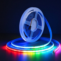 Bande lumineuse LED COB flexible Bond No Dark Point, couleur unie, 12V/24V DC, IP68, télécommande USB, 320 LED/m, CRI 90