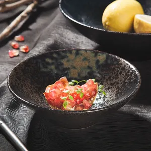 明星级雅宇韩式大型深层陶瓷面碗器皿陶器日本餐厅餐饮瓷器拉面碗