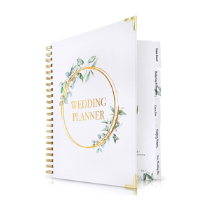 Bellissimo <span class=keywords><strong>organizzatore</strong></span> <span class=keywords><strong>di</strong></span> libri per Wedding Planner A5 9X11 pollici regalo <span class=keywords><strong>di</strong></span> fidanzamento unico per coppie appena fidanzate spose fatte <span class=keywords><strong>di</strong></span> carta - Product Image 1