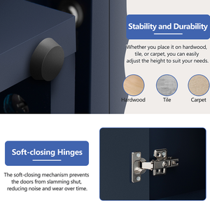 Solid Wood Modern Cabinet <b>Storage</b> <b>Sideboard</b> with 4 Fluted Doors Ample <b>Storage</b> Space Adjustable Shelves for Dining Room - Product Image 2